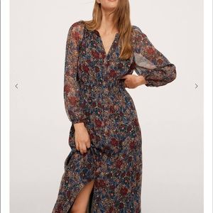 Mango Maxi Printed Dress